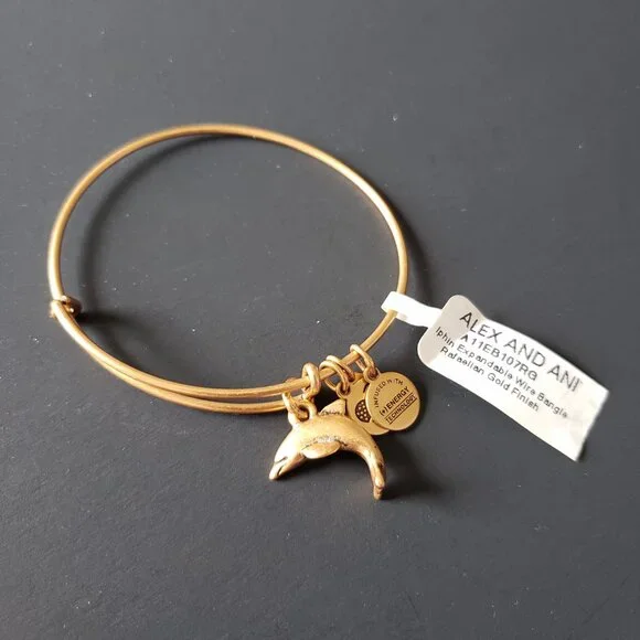 NWT  Alex & Ani Dolphin Bracelet   649 - Picture 2 of 3